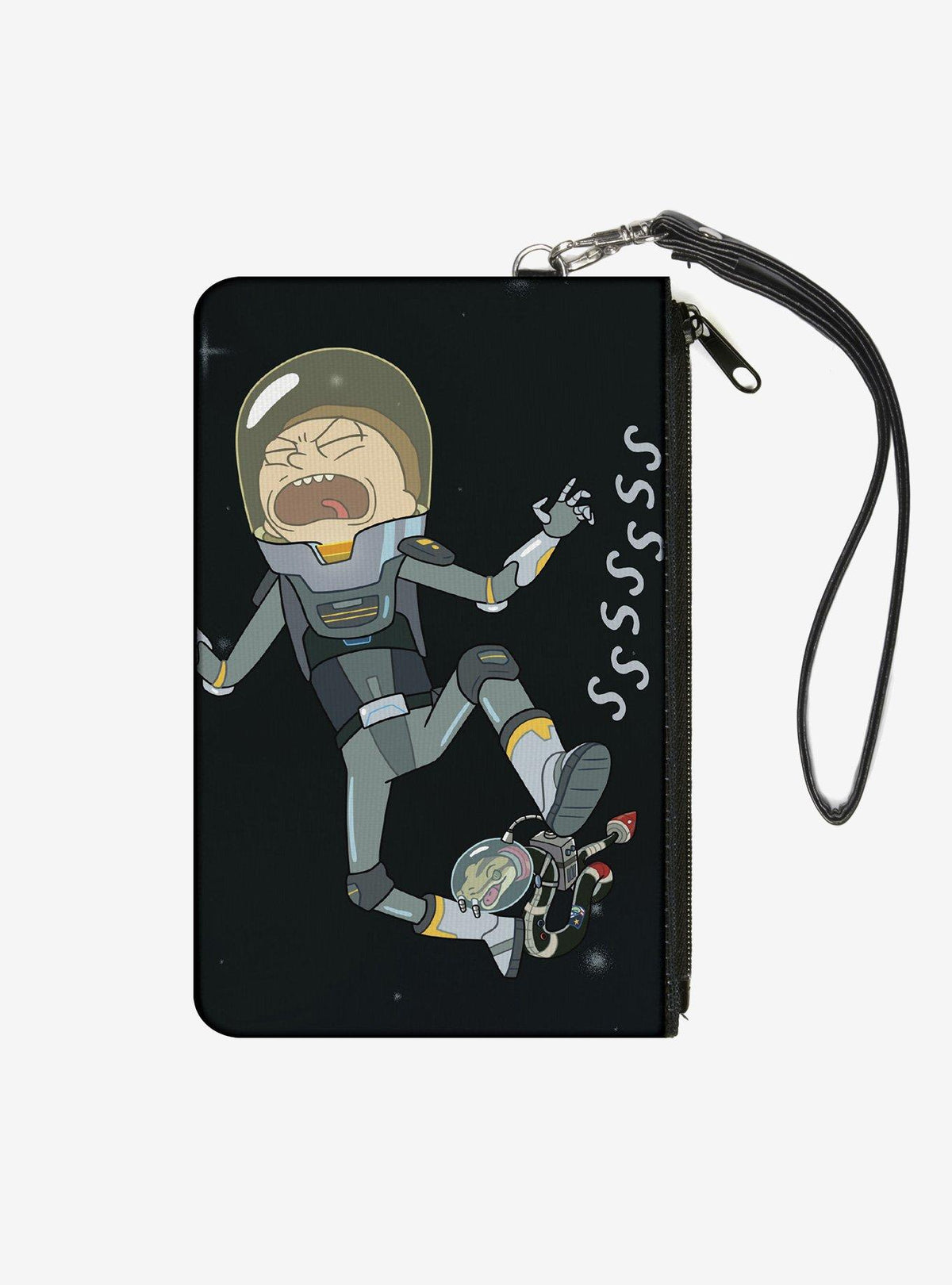 Billetera clutch Rick and Morty con Morty y Space Snake