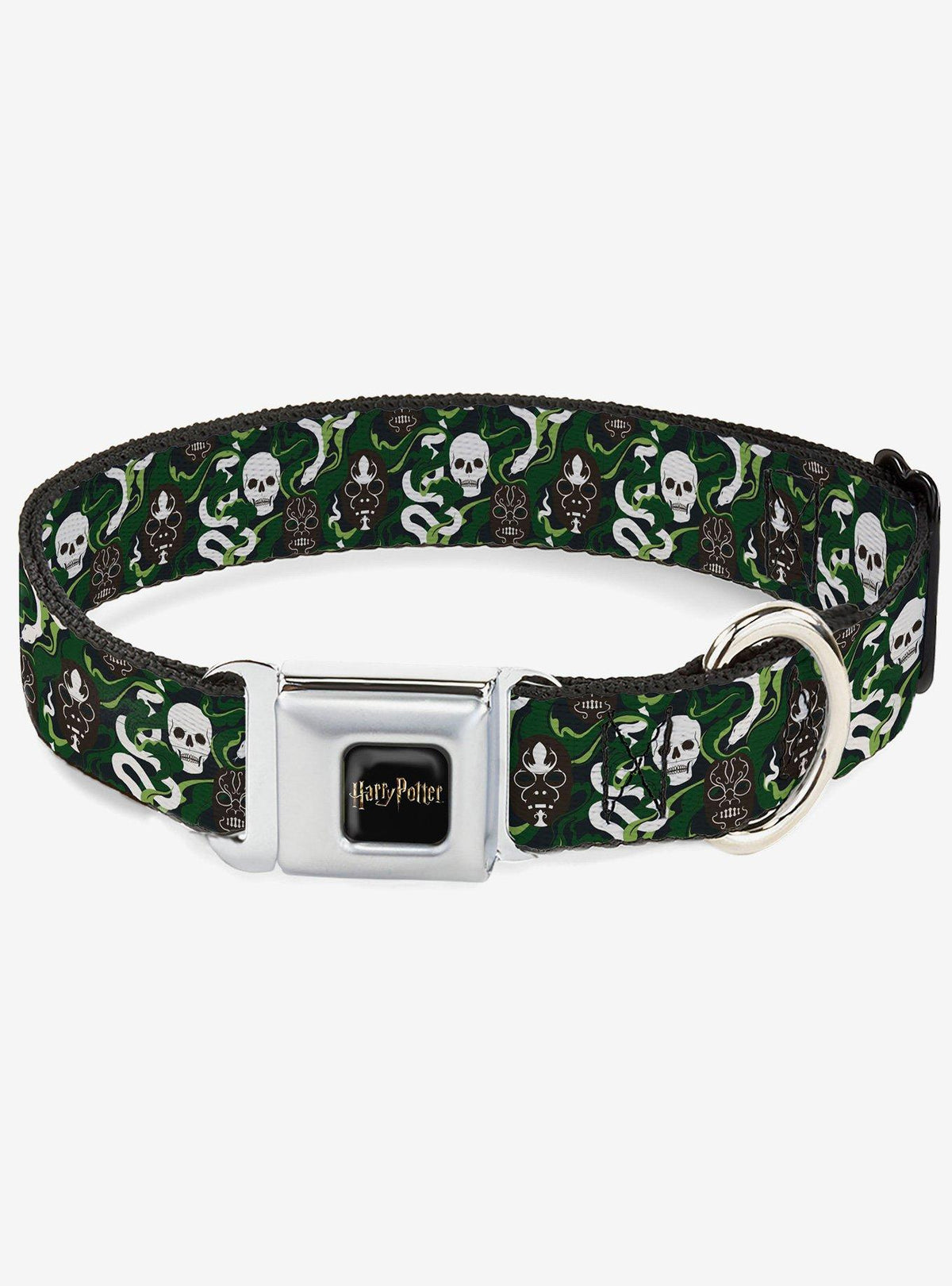 Collar Harry Potter Slytherin camuflaje verde con hebilla