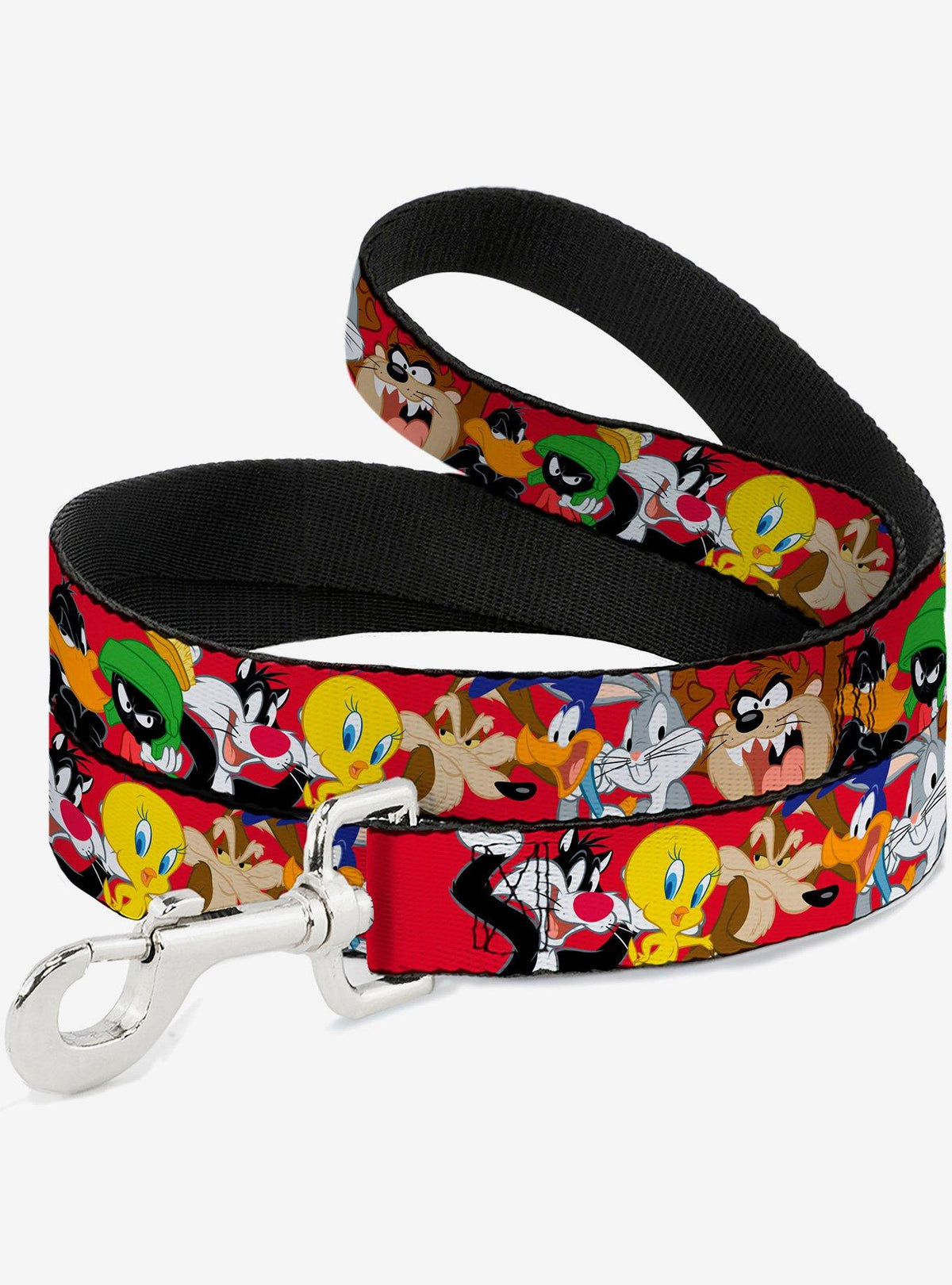 Correa roja para perro Looney Tunes con ocho personajes