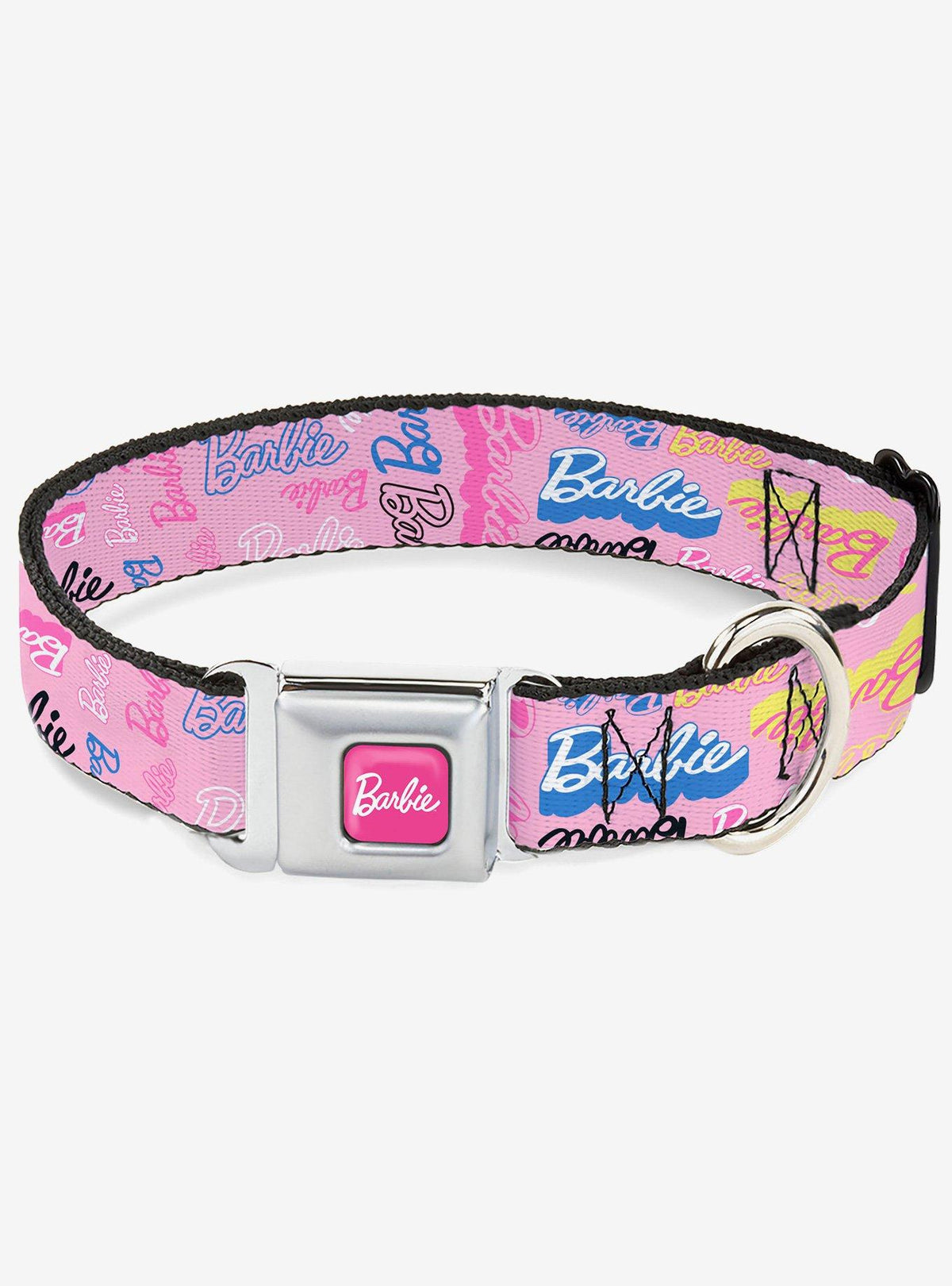 Collar para perro Barbie rosa con hebilla tipo cinturón