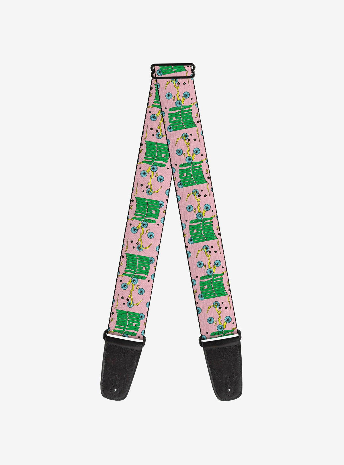 Correa para guitarra Rick and Morty rosa y verde