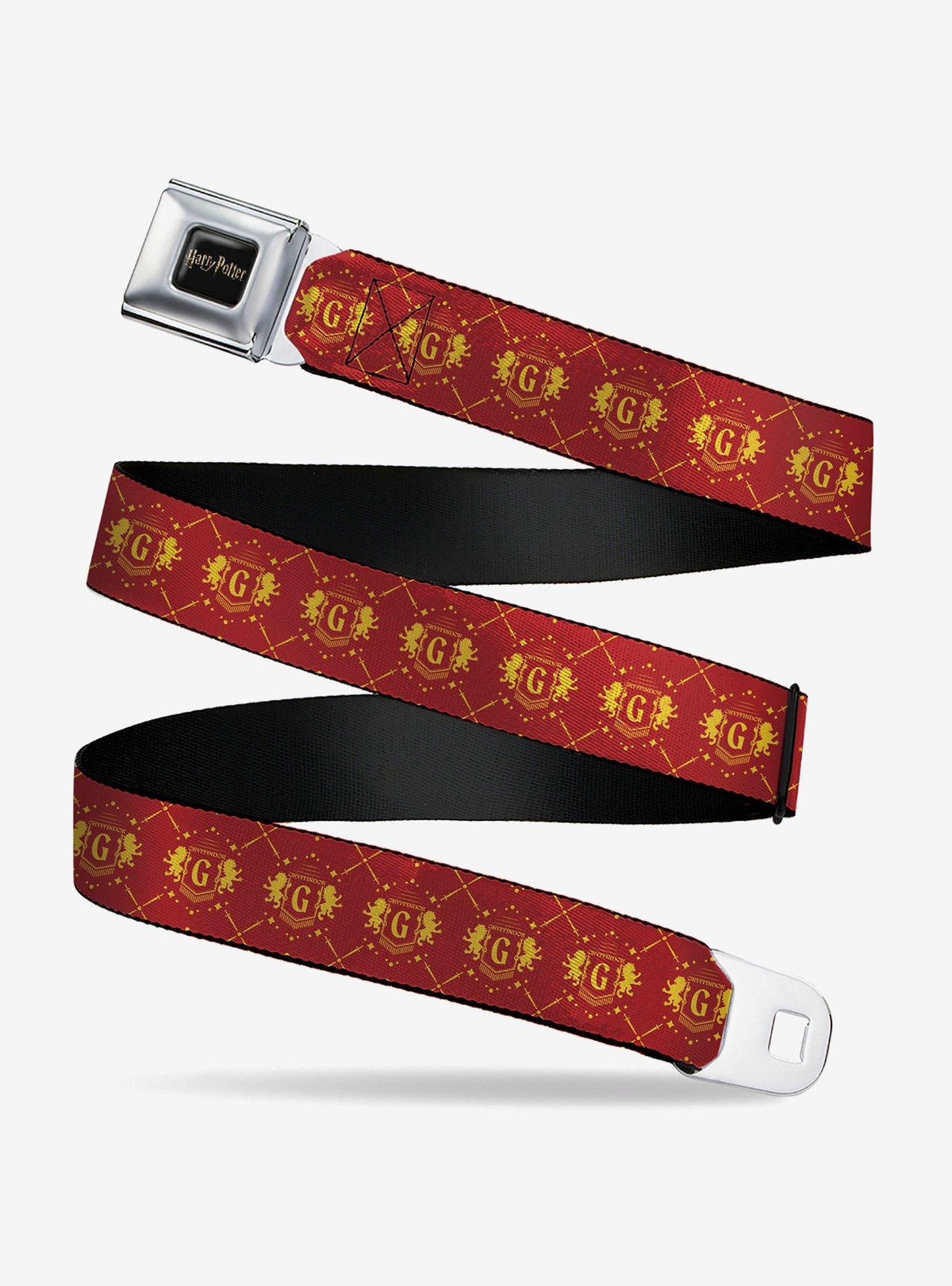 Cinturón Gryffindor de Harry Potter con hebilla tipo cinturón de seguridad