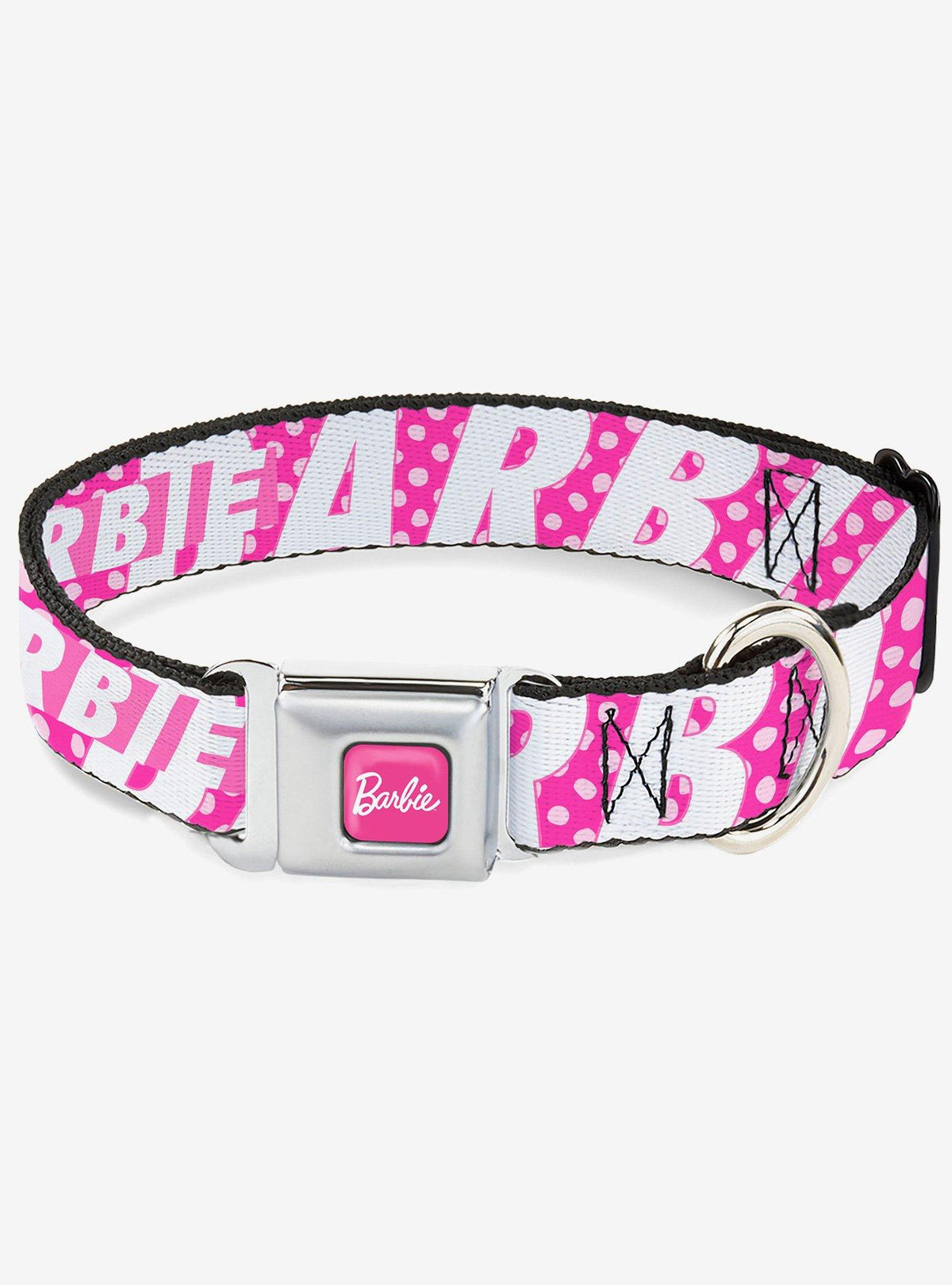 Collar para perro Barbie blanco con hebilla de cinturón