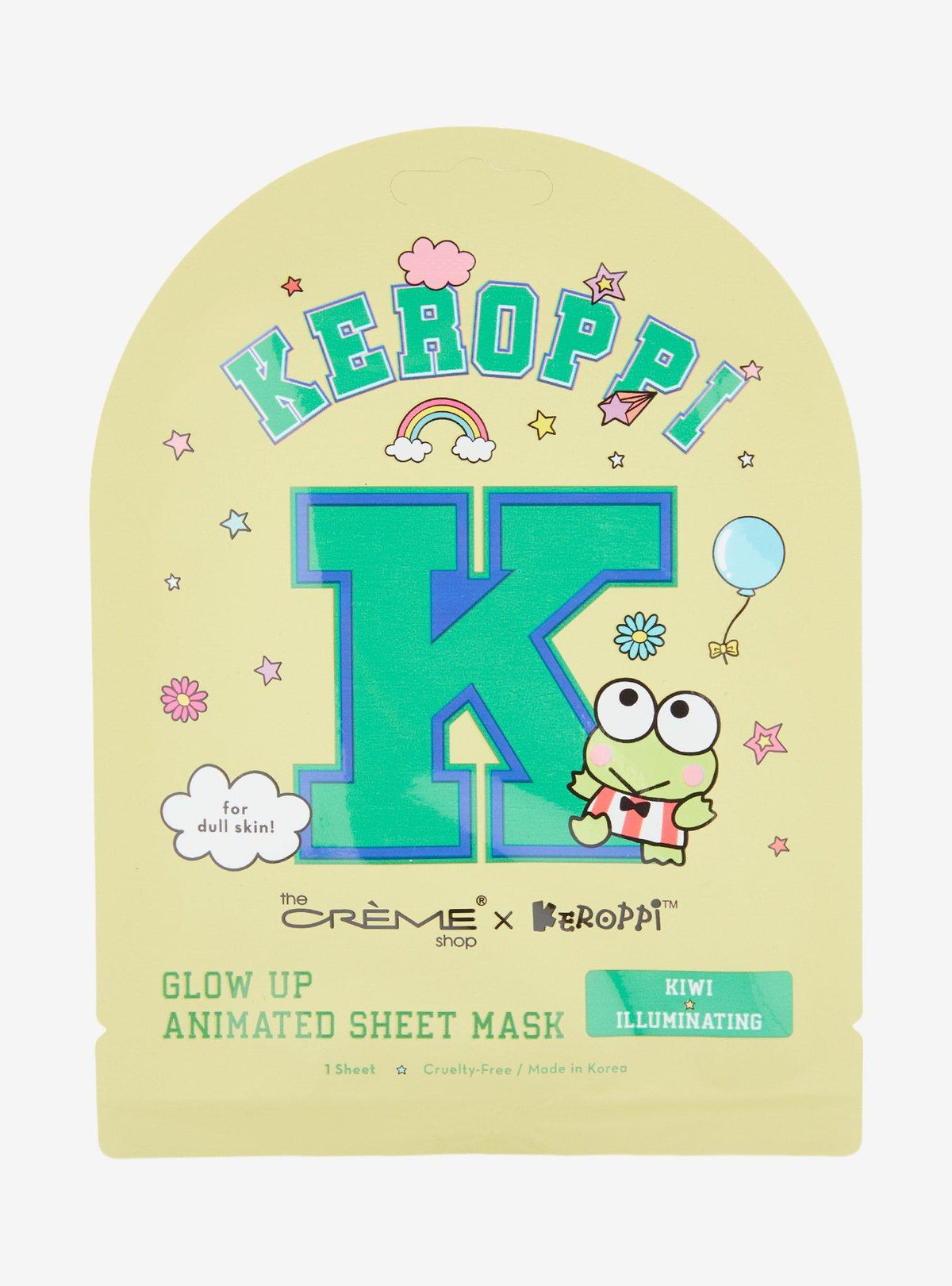 Mascarilla facial en lámina Keroppi de Sanrio