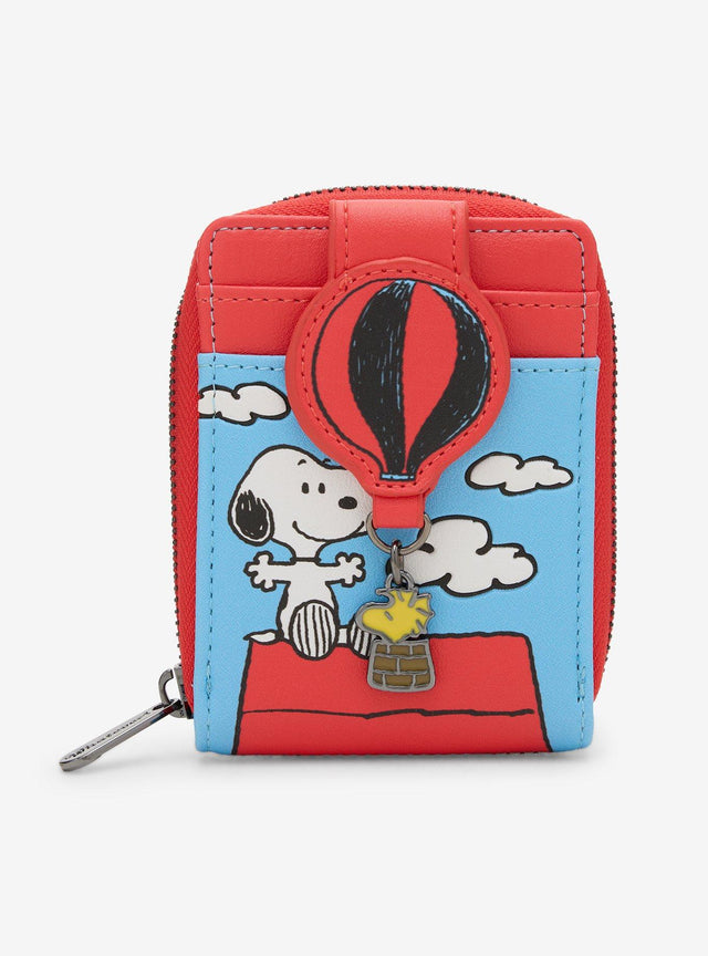 Tarjetero Peanuts de Snoopy y Woodstock en globo aerostático