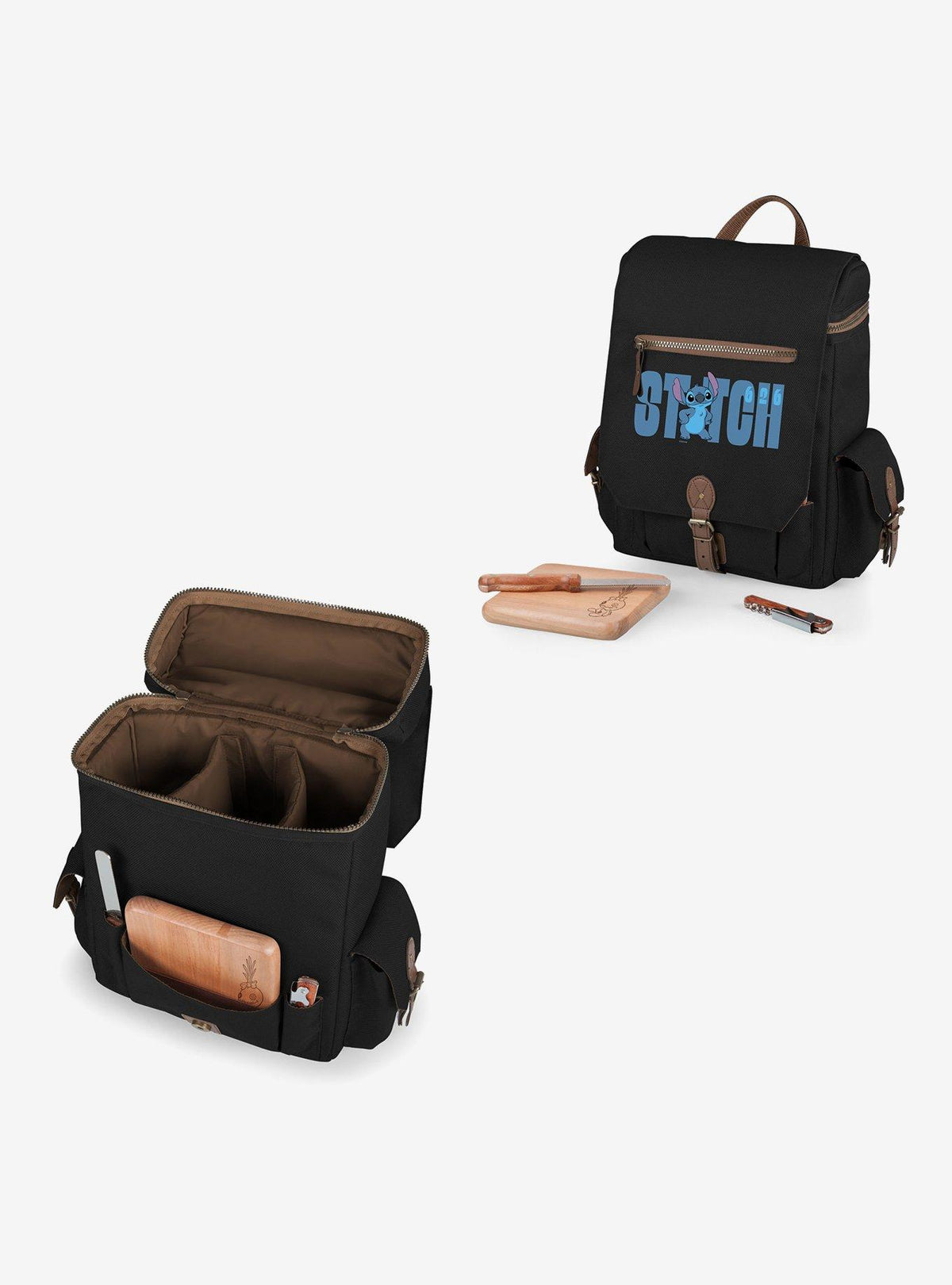 Bolso para vino y picnic Lilo & Stitch Moreno negro