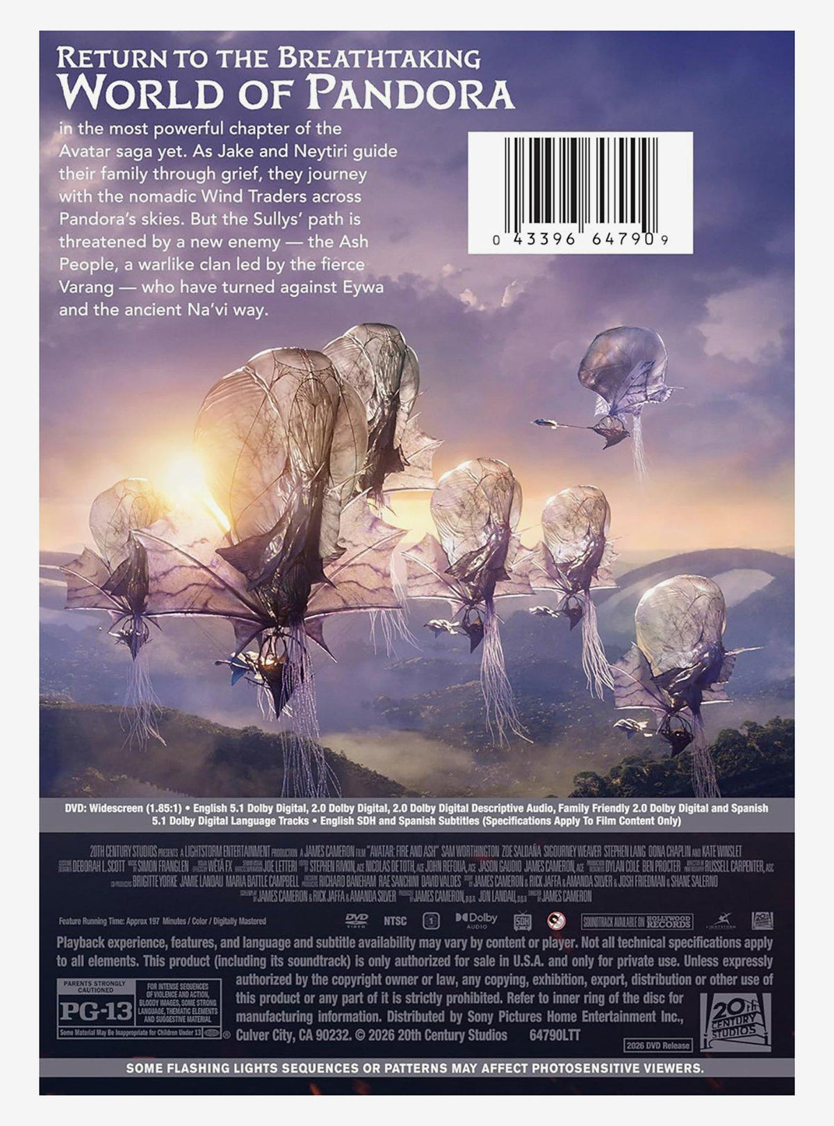 Avatar: Fuego y Ceniza DVD