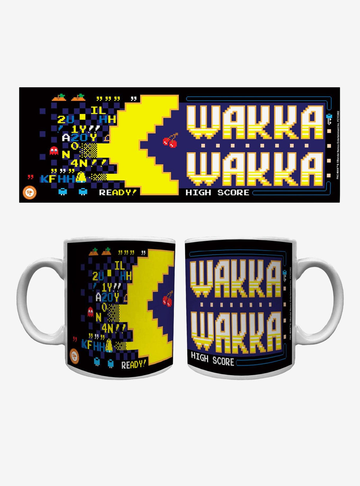 Taza cilíndrica Pac-Man Wakka Wakka de 20 oz