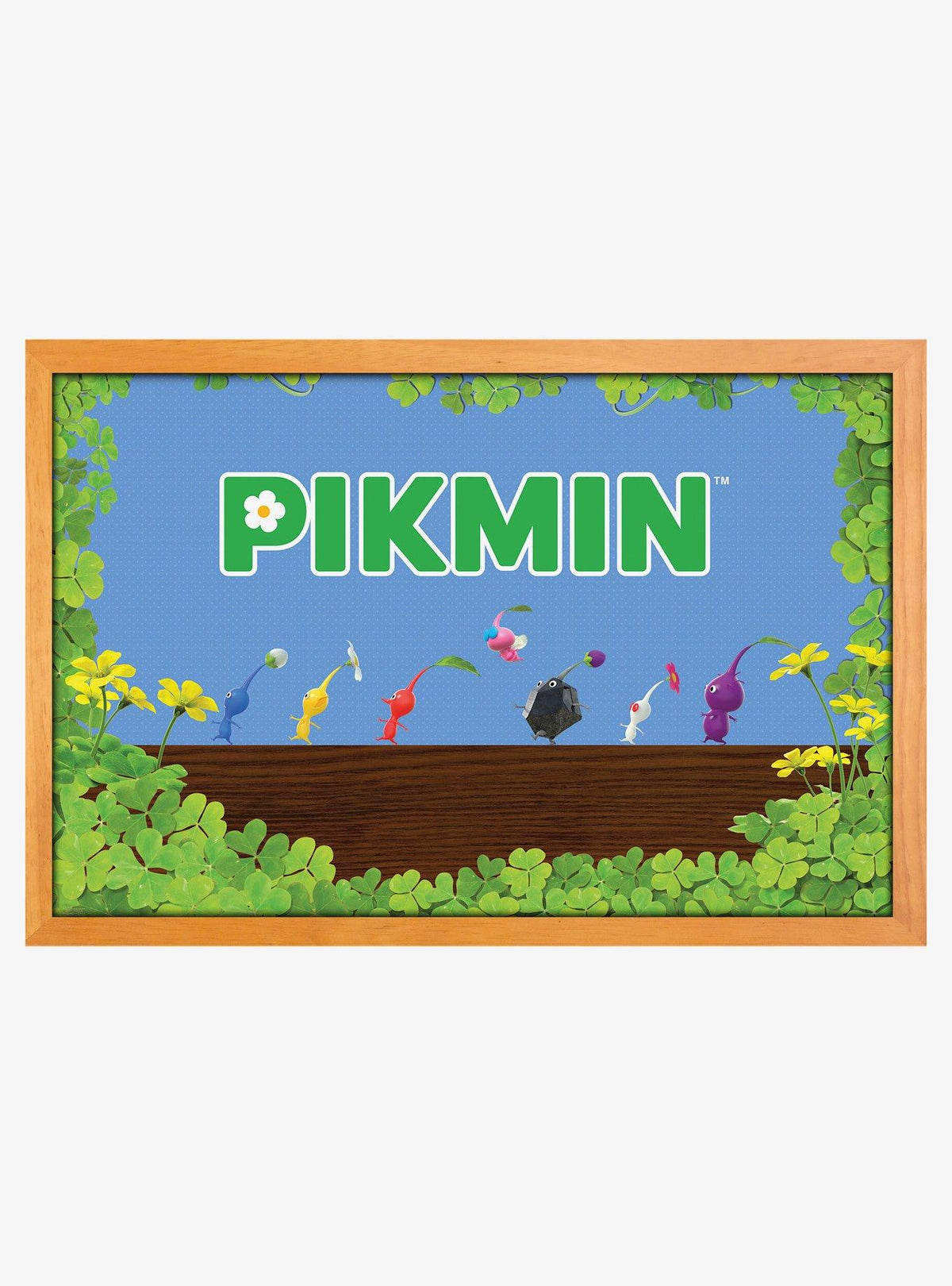 Pikmin Caminando entre el follaje - Cuadro enmarcado