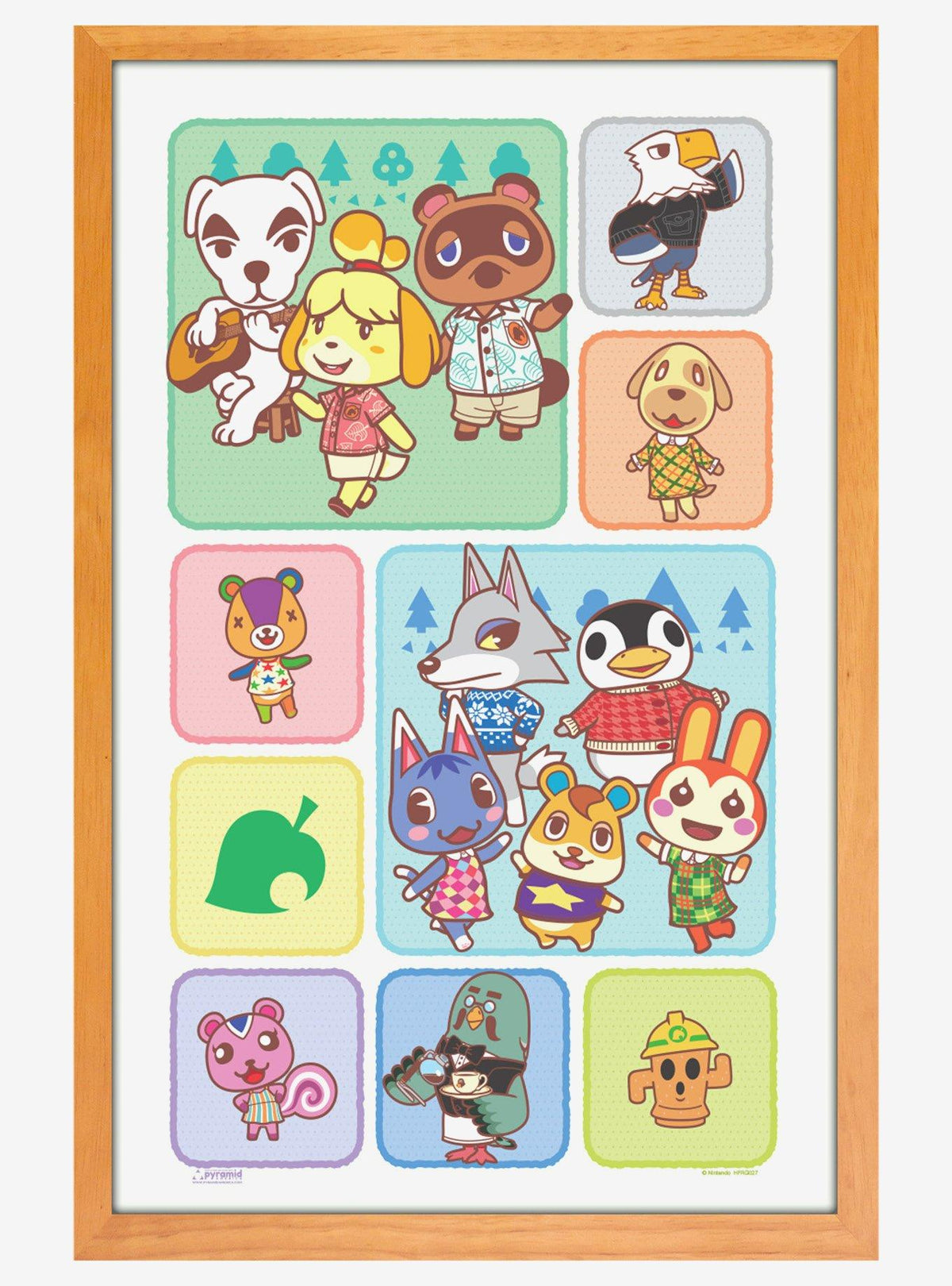 Lámina enmarcada Animal Crossing Scene Grid 28 x 43 cm
