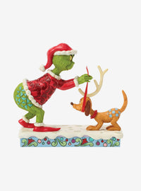 Figura del Grinch y Max con cornamenta