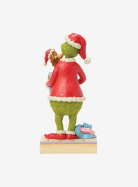 Figura del Grinch con regalo de Jim Shore