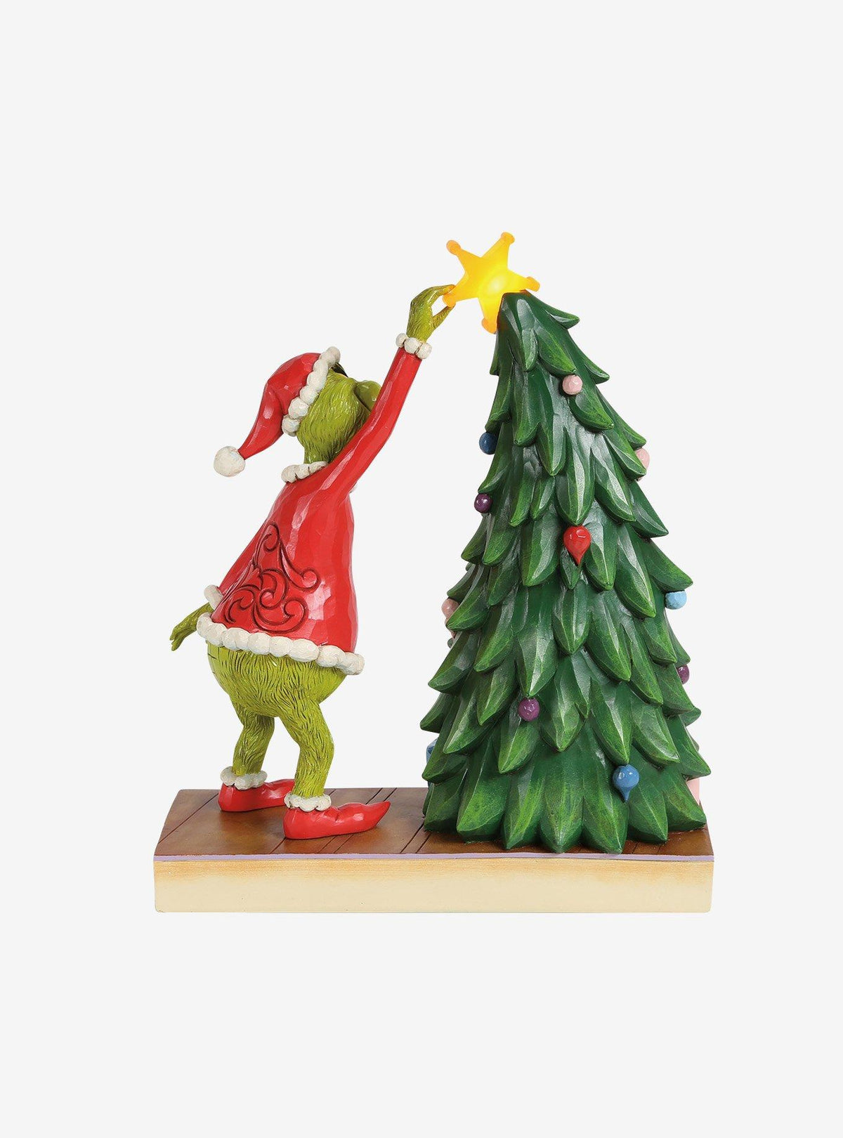 Figura Jim Shore: El Grinch y su árbol navideño