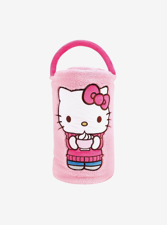 Manta de Hello Kitty con chocolate caliente