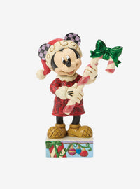 Figura de Mickey Mouse con bastón de caramelo
