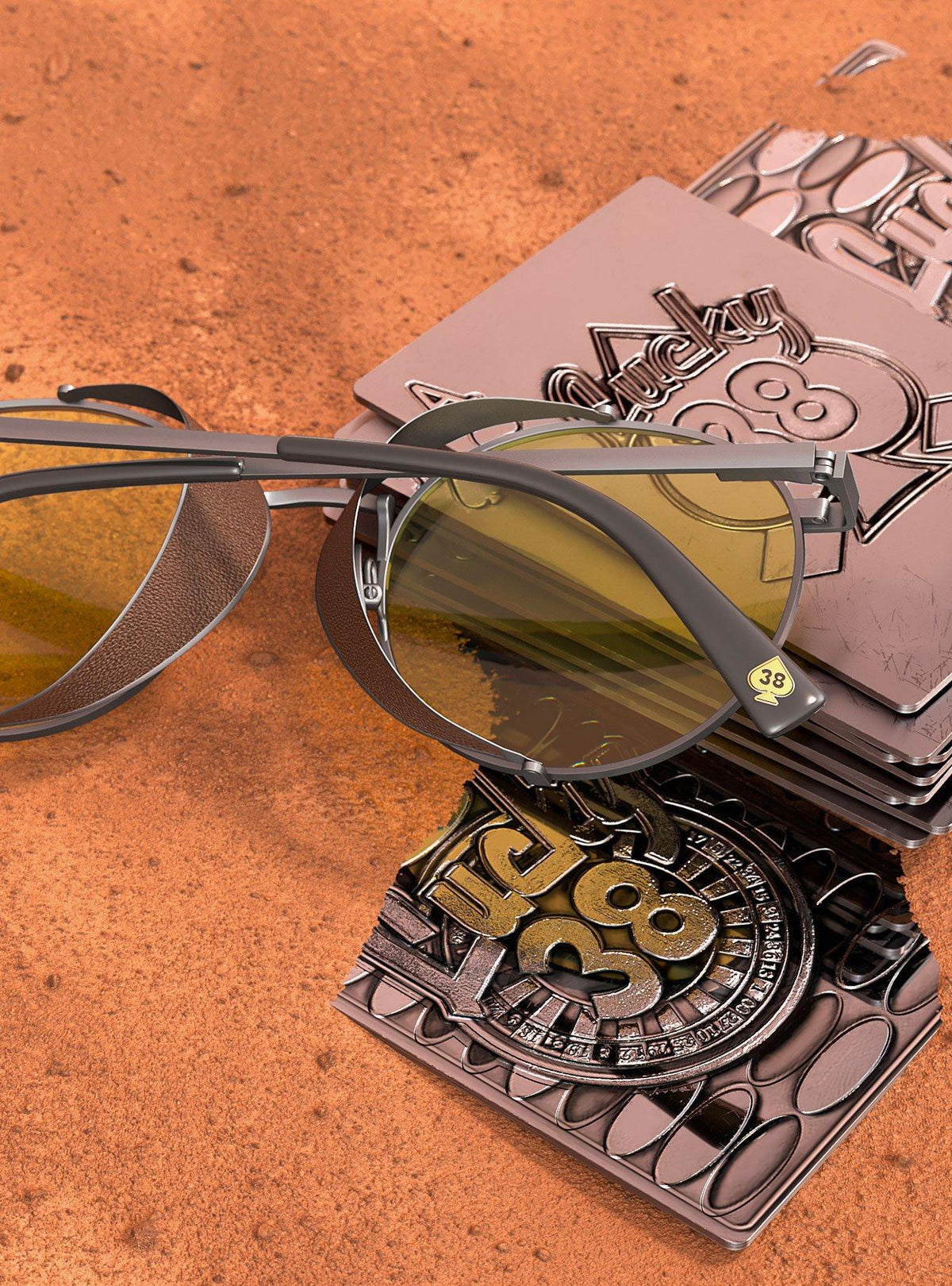 Lentes GUNNAR x Fallout Lucky 38 con tinte Sun Shift