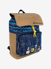 Mochila de mezclilla y nobuk de Bob Esponja