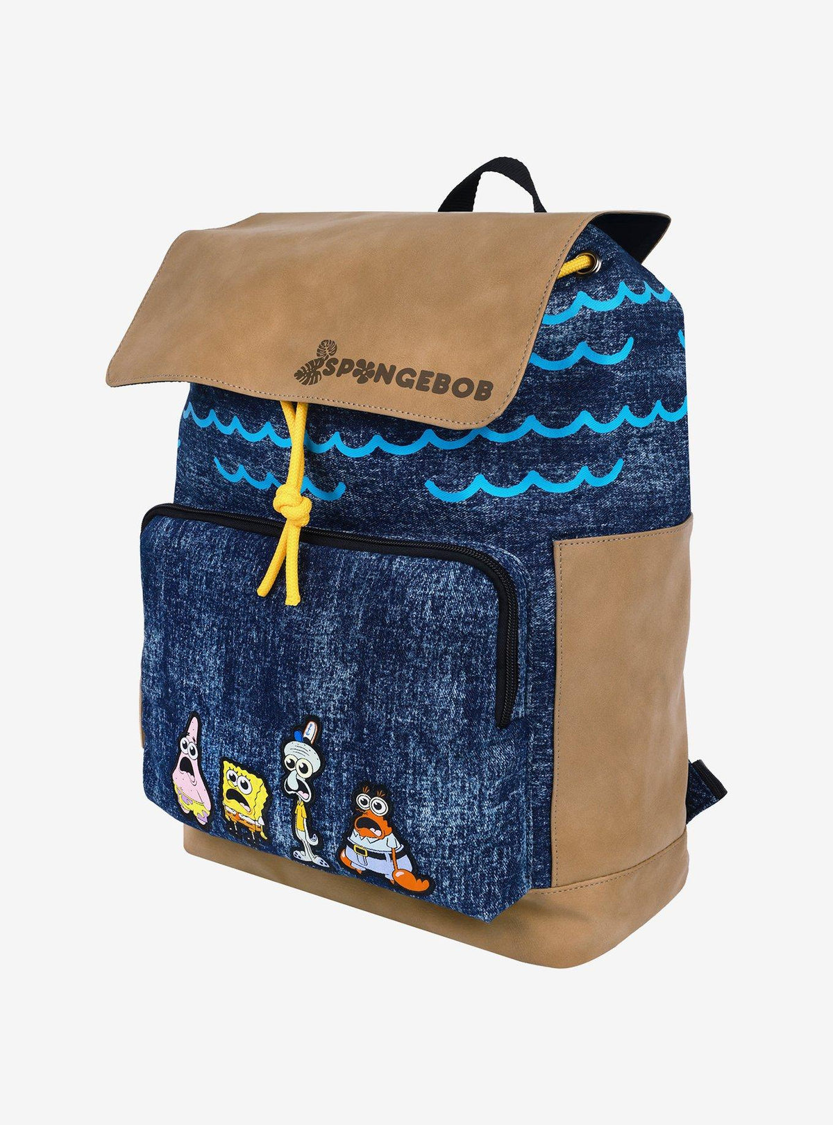 Mochila de mezclilla y nobuk de Bob Esponja