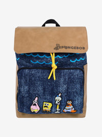 Mochila de mezclilla y nobuk de Bob Esponja