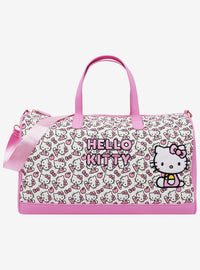 Bolso de viaje Sanrio Hello Kitty rosado y blanco