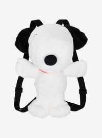Mochila de peluche de Snoopy con collar rojo