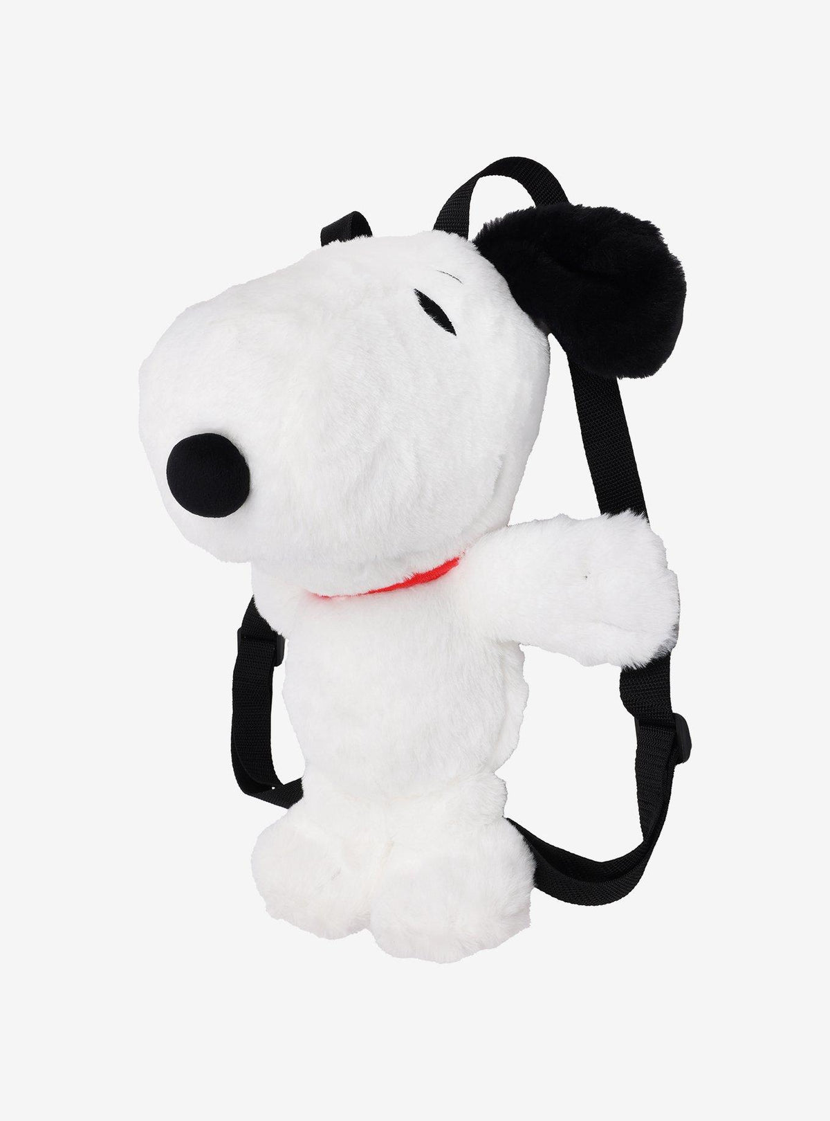 Mochila de peluche de Snoopy con collar rojo
