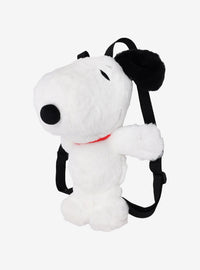 Mochila de peluche de Snoopy con collar rojo
