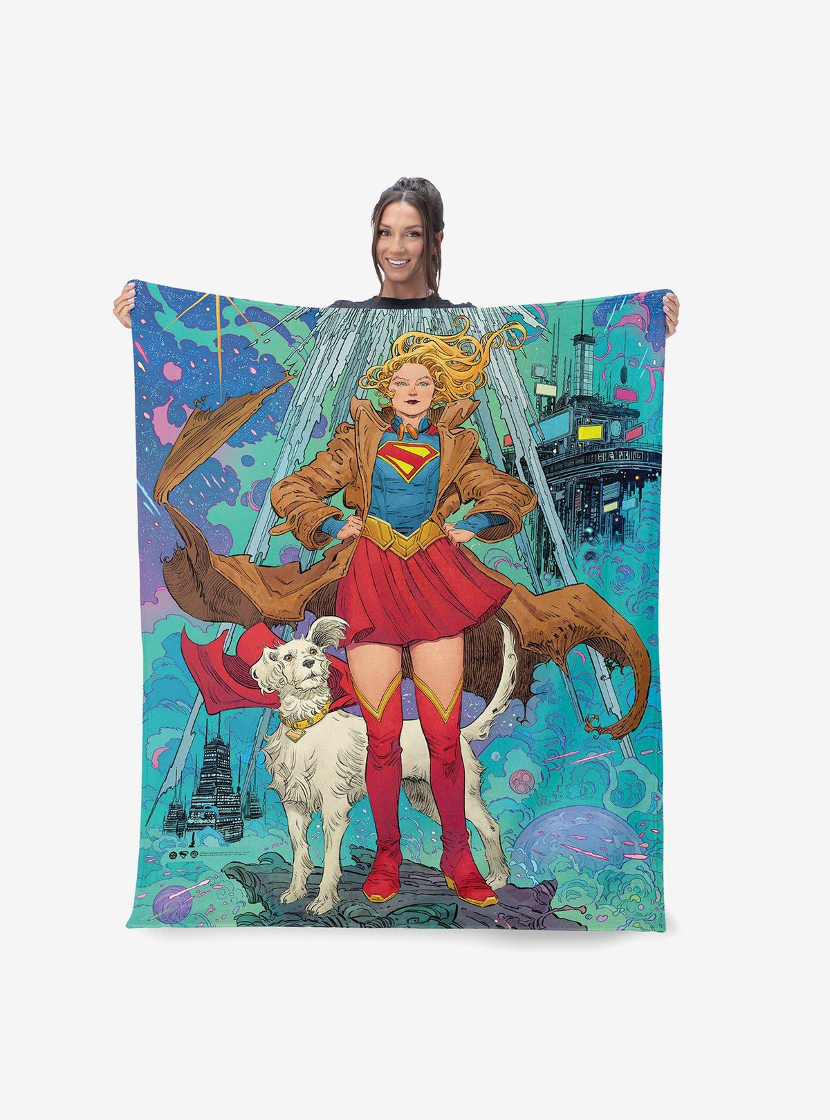Manta sherpa Supergirl en pose - DC Comics