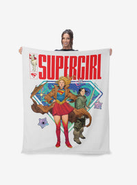 Manta Sherpa de tacto sedoso Supergirl: Salva el día