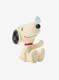 Figura mini Jim Shore Peanuts: Snoopy y copo de nieve