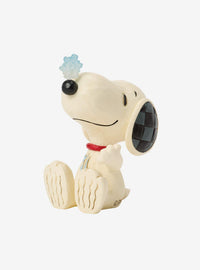 Figura mini Jim Shore Peanuts: Snoopy y copo de nieve