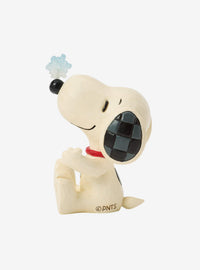 Figura mini Jim Shore Peanuts: Snoopy y copo de nieve