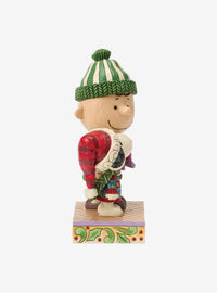 Figura Peanuts: Snoopy y Charlie Brown con suéteres navideños