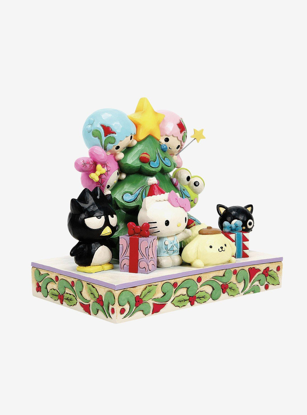 Figura navideña Jim Shore de Hello Kitty y sus amigos