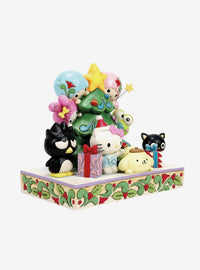 Figura navideña Jim Shore de Hello Kitty y sus amigos