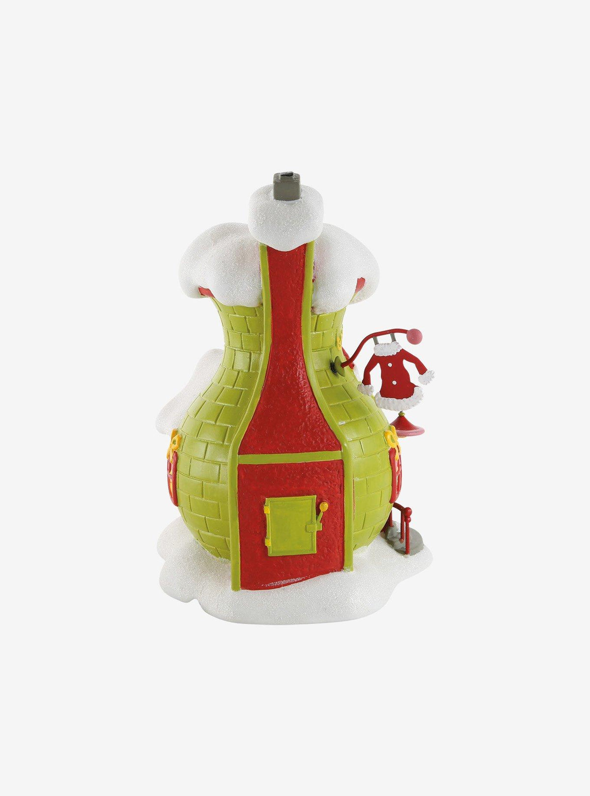 Figura del Grinch en su tienda de trajes de Santy