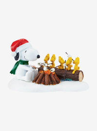 Figura Peanuts: Woodstock y Snoopy en la fogata