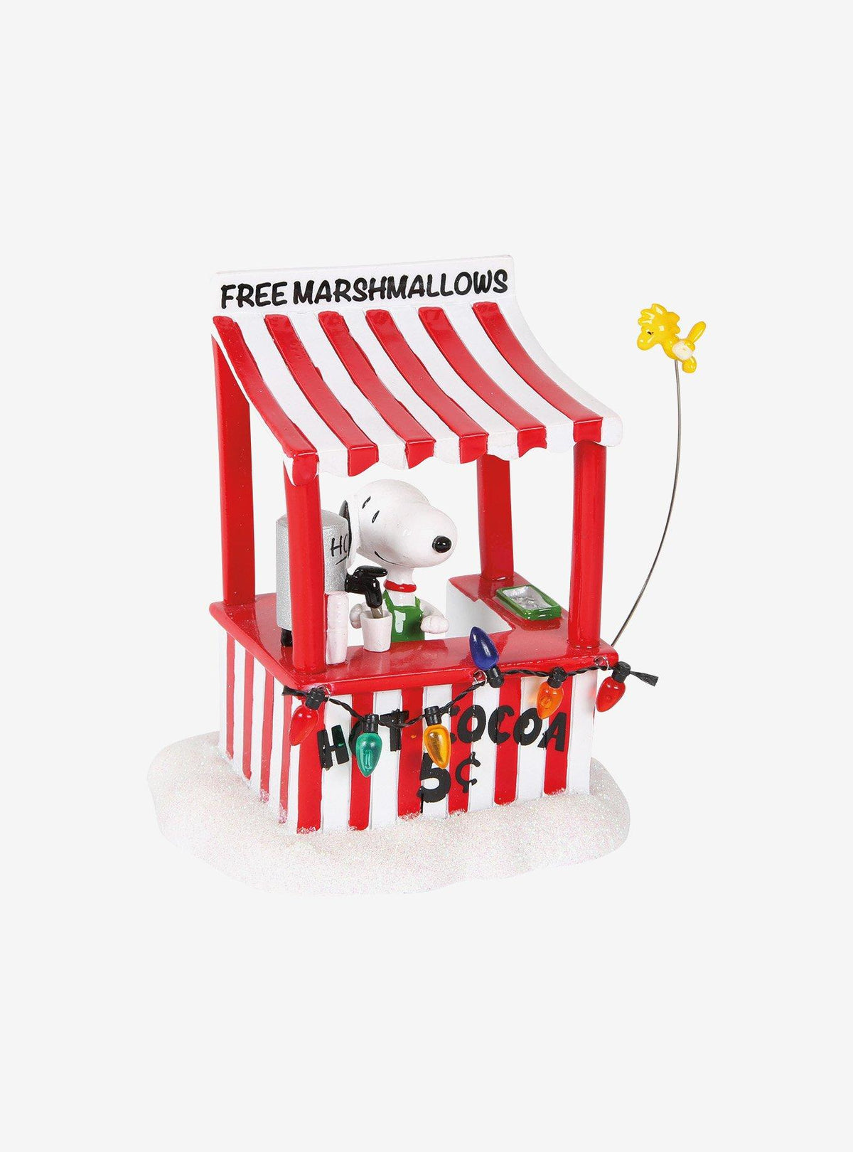Figura Peanuts Village: puesto de chocolate de Snoopy