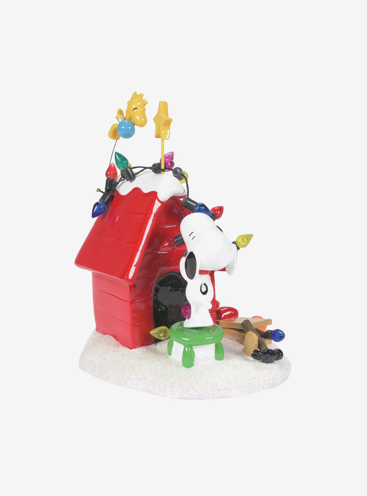 Figura Peanuts: Snoopy y Woodstock se preparan para Navidad