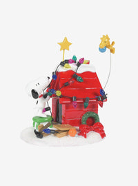 Figura Peanuts: Snoopy y Woodstock se preparan para Navidad