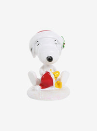 Figura Peanuts: Snoopy y Woodstock en modo navideño