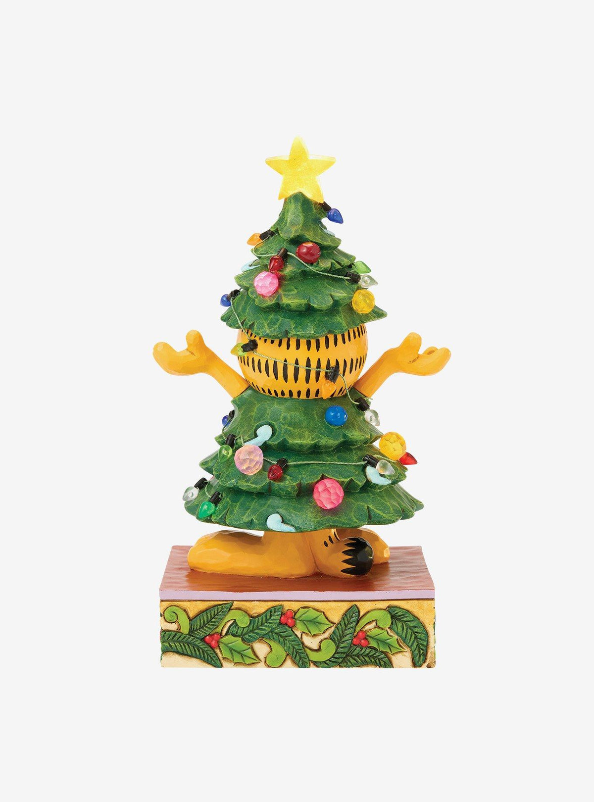 Figura navideña LED de Garfield por Jim Shore