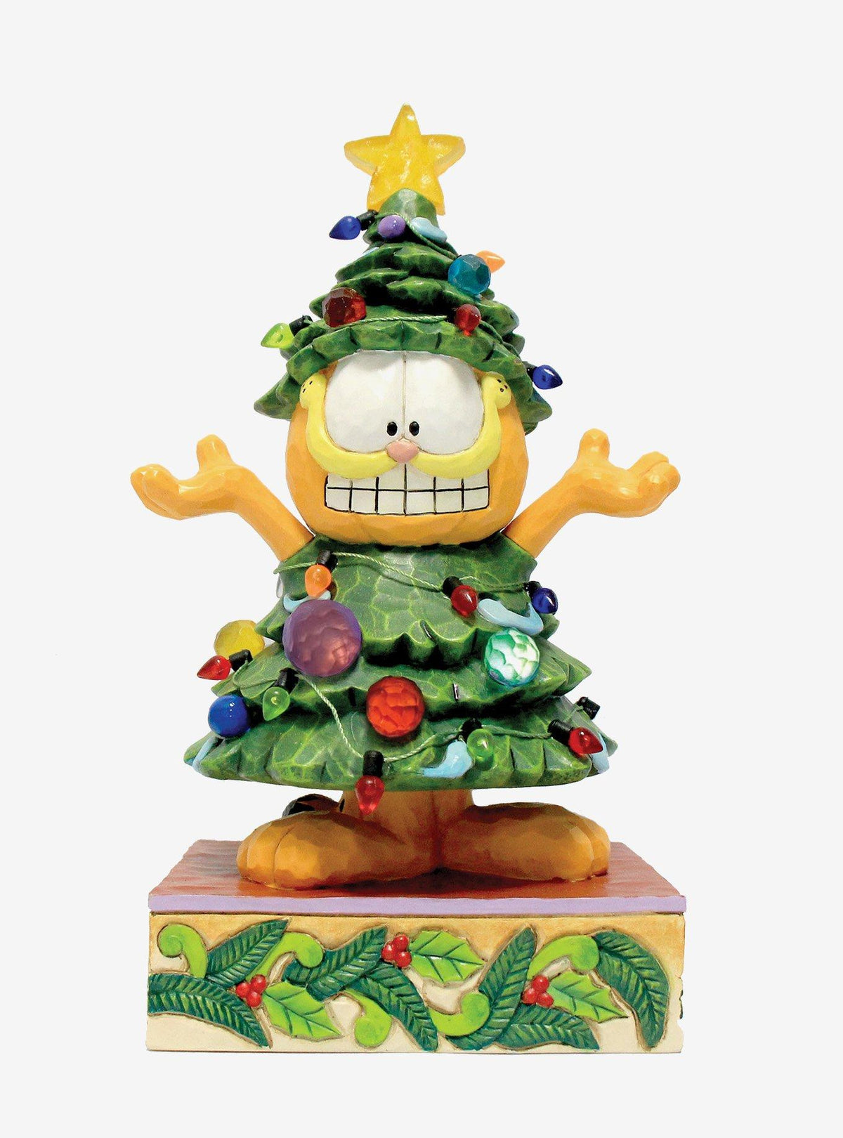 Figura navideña LED de Garfield por Jim Shore