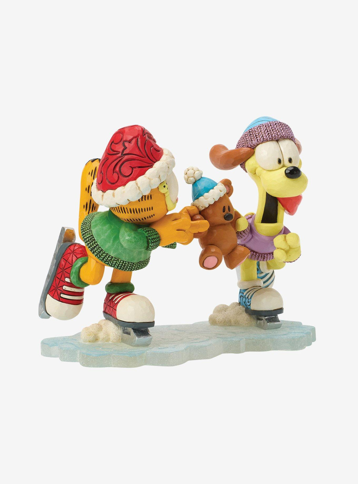 Figura Jim Shore: Garfield, Odie y Pooky patinando