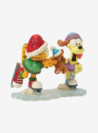 Figura Jim Shore: Garfield, Odie y Pooky patinando