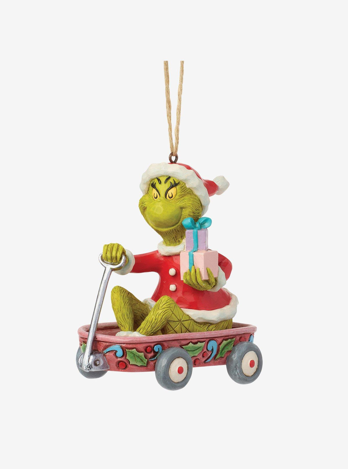 Adorno colgante de Grinch en carro, de Jim Shore