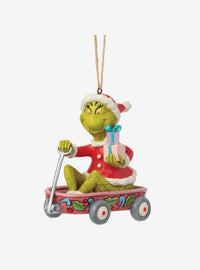 Adorno colgante de Grinch en carro, de Jim Shore