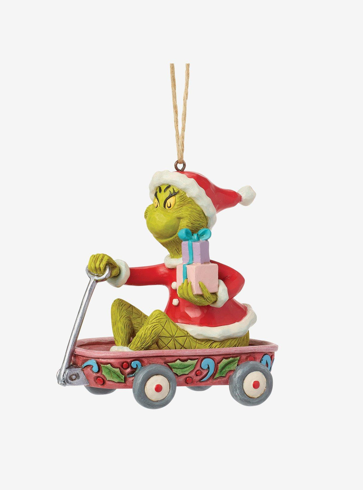 Adorno colgante de Grinch en carro, de Jim Shore