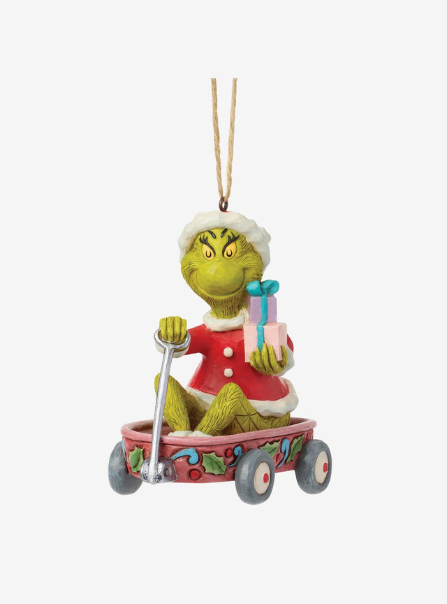 Adorno colgante de Grinch en carro, de Jim Shore
