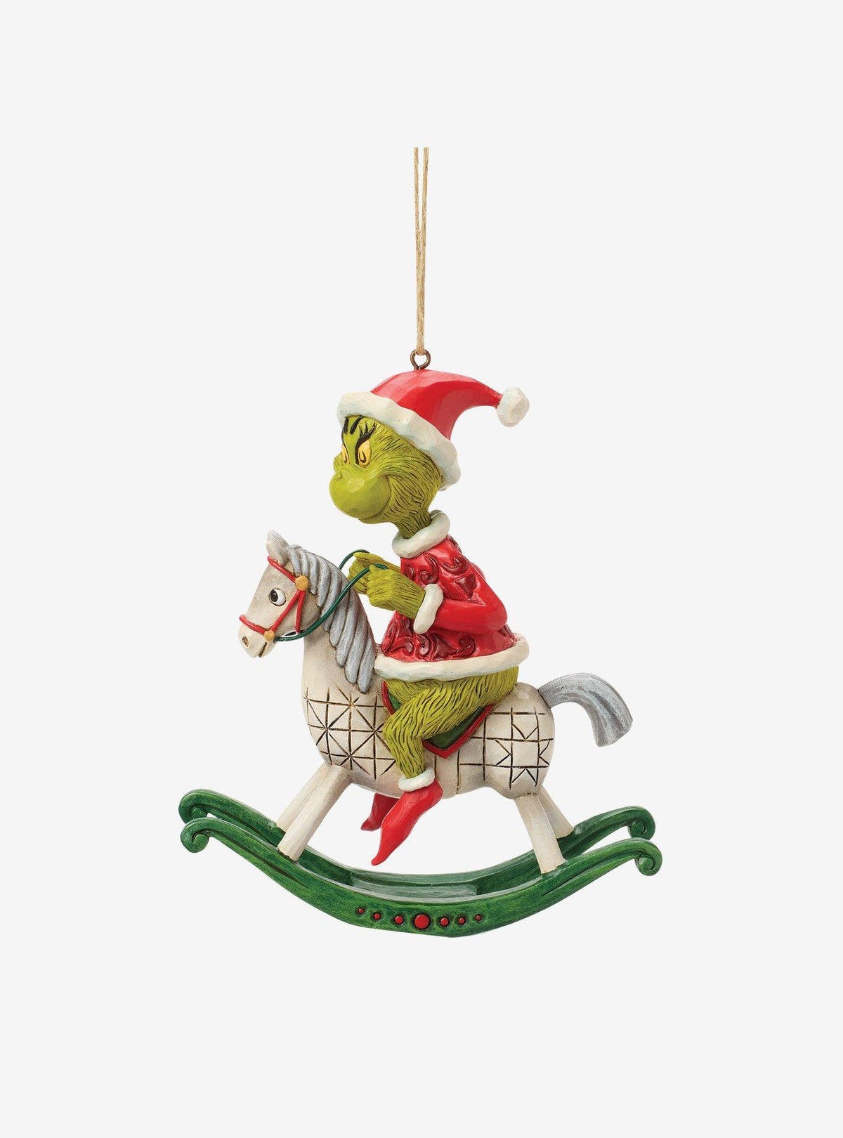 Adorno colgante Grinch en caballo mecedor - Jim Shore